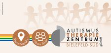 Foto zeigt Logo Autismus-Therapie-Zentrum Bielefeld-Süd mit Hinweis "Neuer Standort, neues Team"