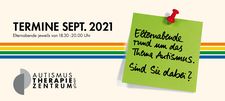 Schriftzug Elternabende September 2021