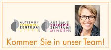 Bild zeigt Bereichsleitung ATZ Melanie Esken und Logos der Autismus-Therapie-Zentren im Kreis Lippe und in  Minden