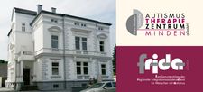 Foto zeigt Haus, Logos ATZ Minden und FRIDA