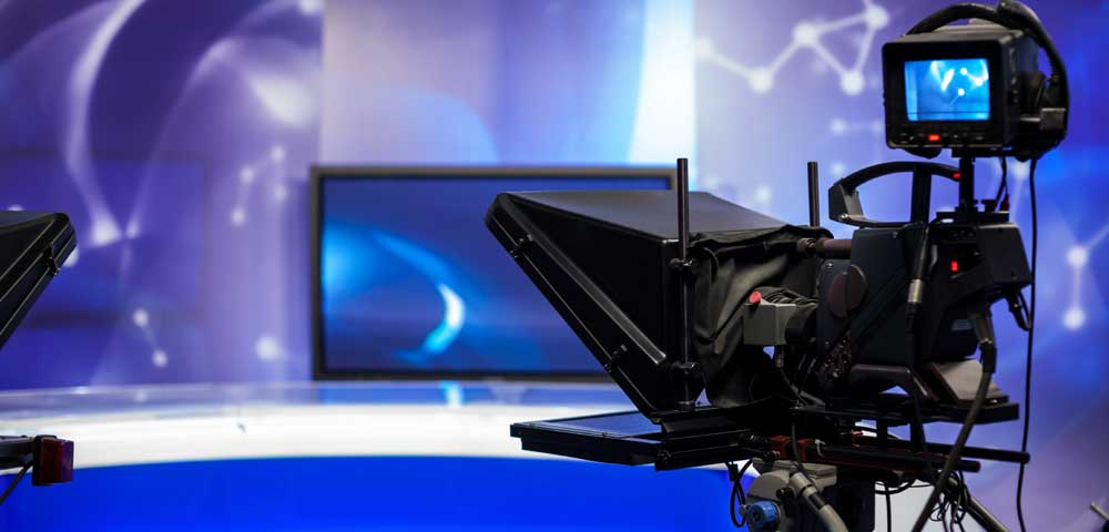 Foto von einer Fernsehkamera