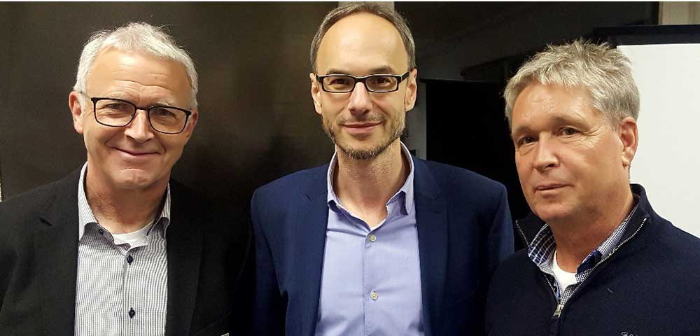 Gruppenbild Christoph Leßmann, Timo Prieß und Klaus Wollny (von links)