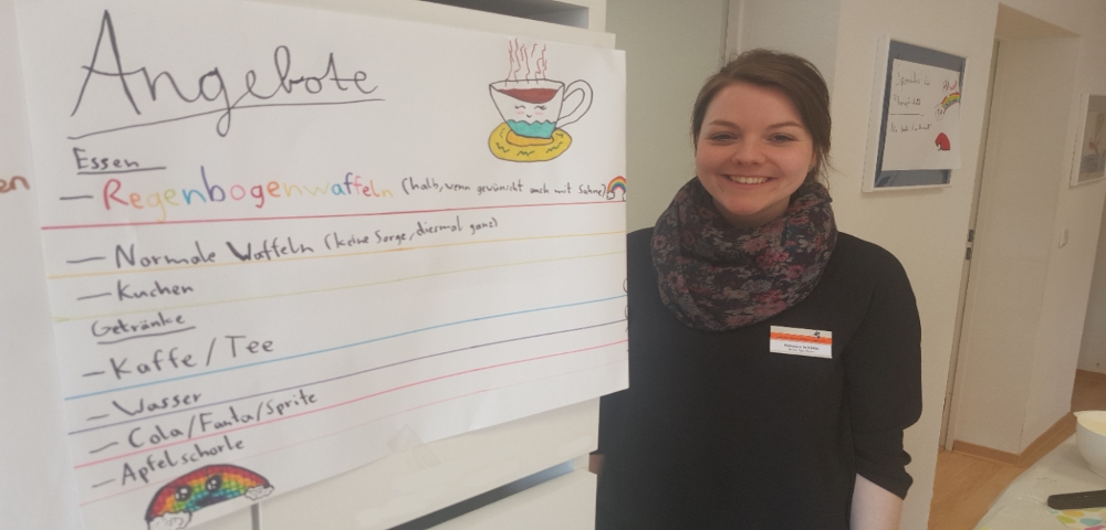 Foto Rebecca Schütte am Kuchenbuffet